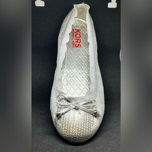 Michael Kors Sequined Silver Ballet Flats - in great condition
